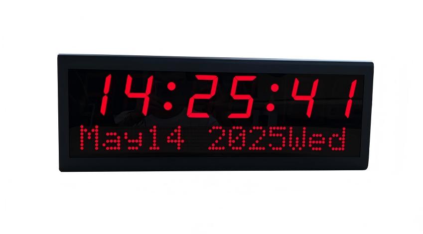 Black PoE digital clock