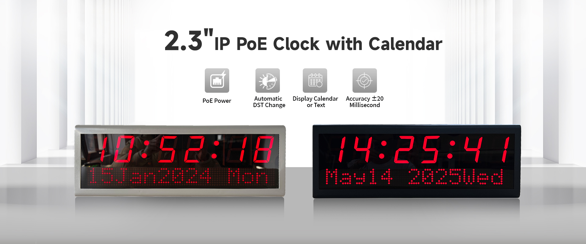 IP PoE Digitaluhr mit Kalender